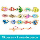 Jogo de Pesca Magnético Oceano – Brinquedo Educativo de Madeira para Crianças
