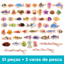 Jogo de Pesca Magnético Oceano – Brinquedo Educativo de Madeira para Crianças