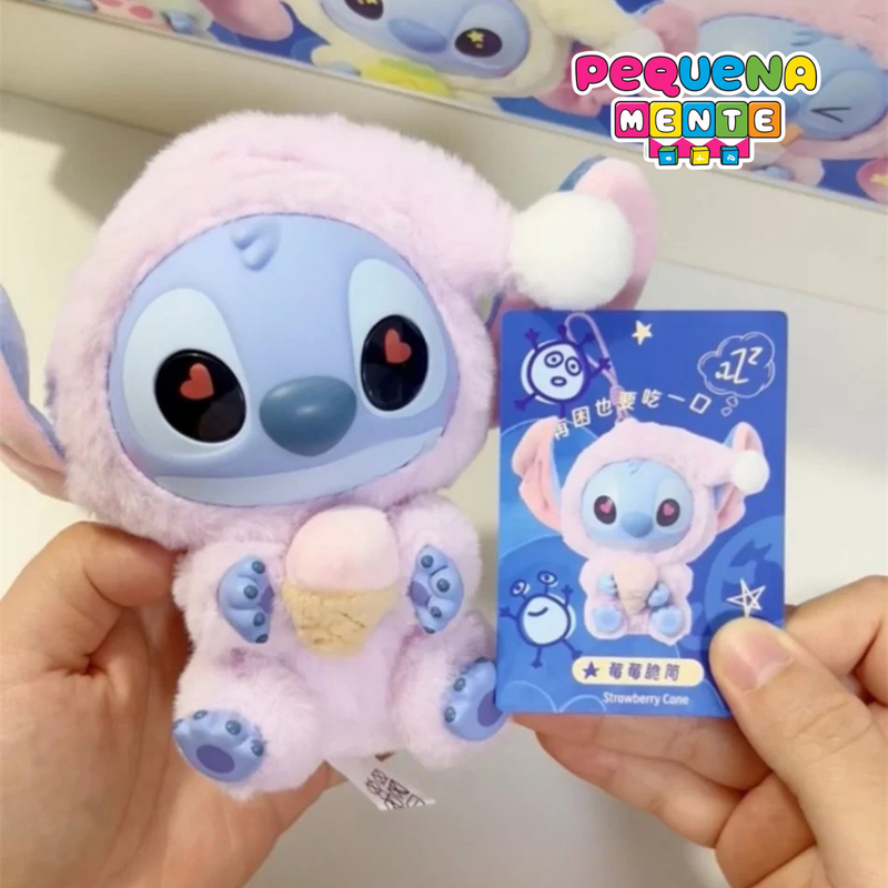Stitch Disney Pop Mart Labubu - Pelúcia Chaveiro Colecionável