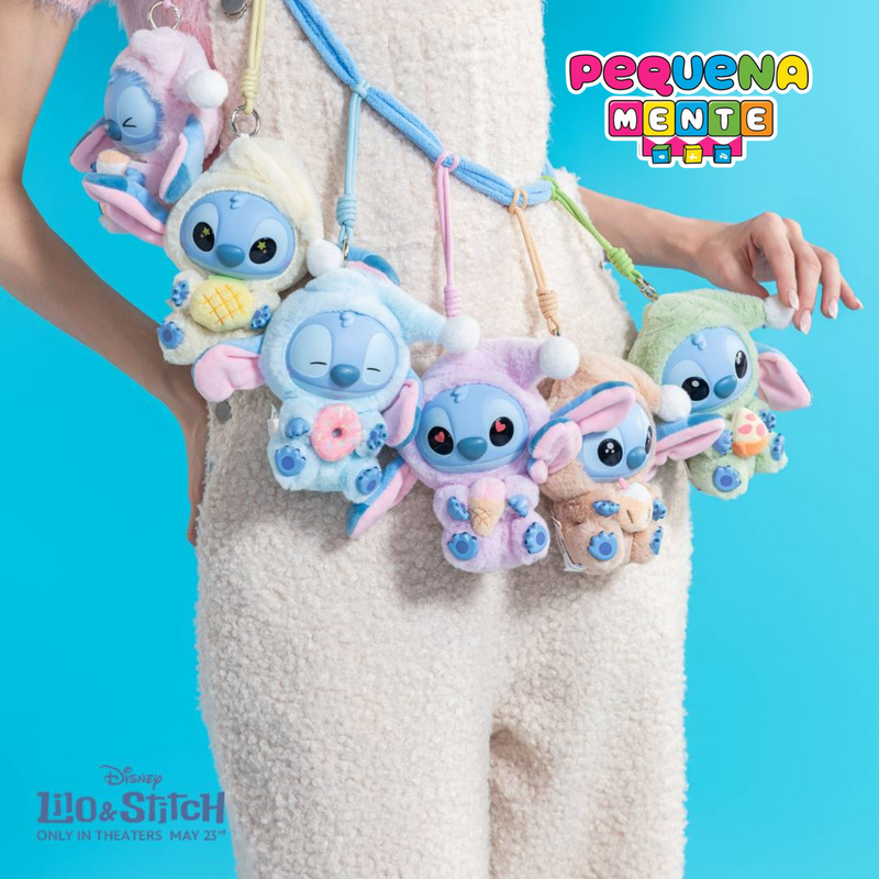 Stitch Disney Pop Mart Labubu - Pelúcia Chaveiro Colecionável