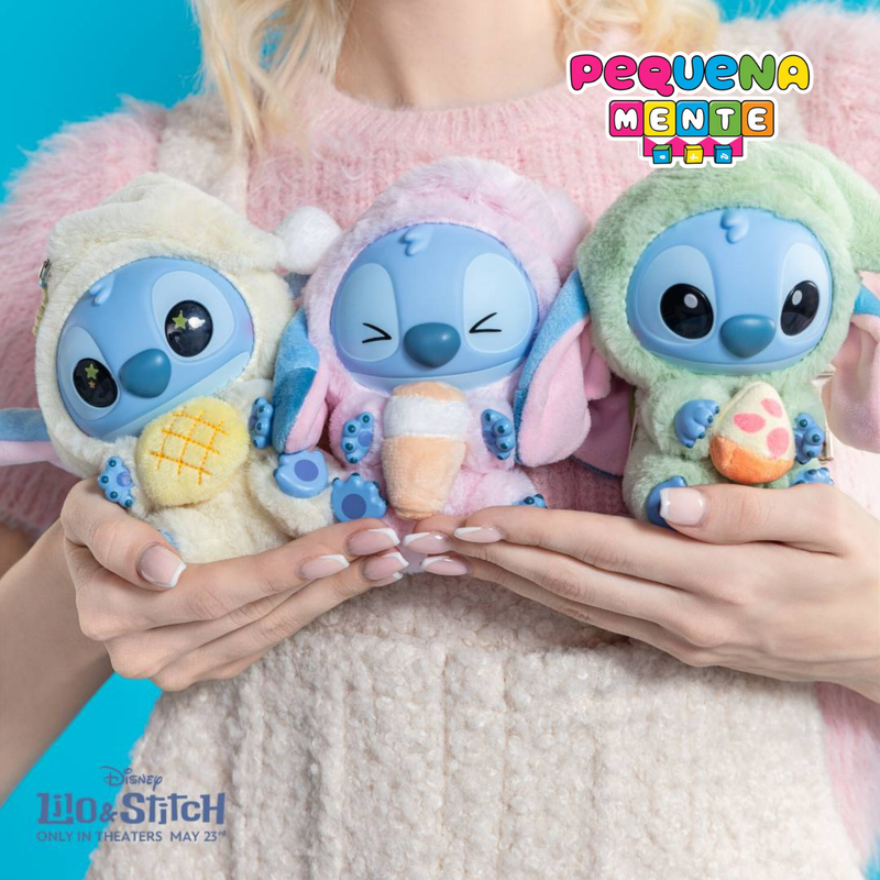 Stitch Disney Pop Mart Labubu - Pelúcia Chaveiro Colecionável