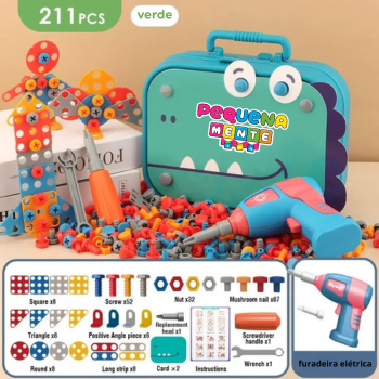 Caixa de Ferramentas Infantil Monta e Desmonta – Brinquedo Educativo com Parafusos e Formas