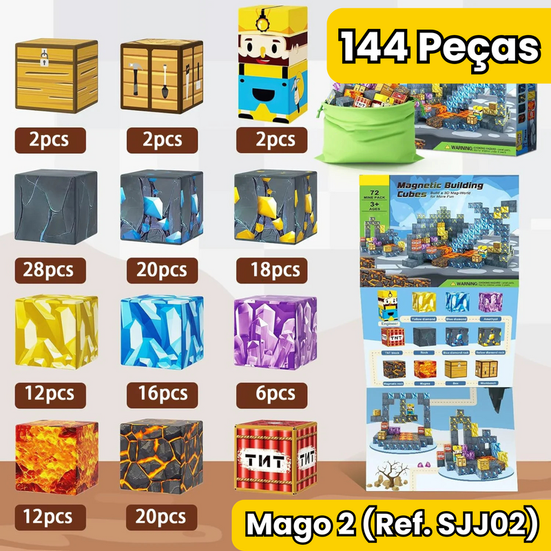 Blocos Magnéticos MineCraft - Vários Modelos