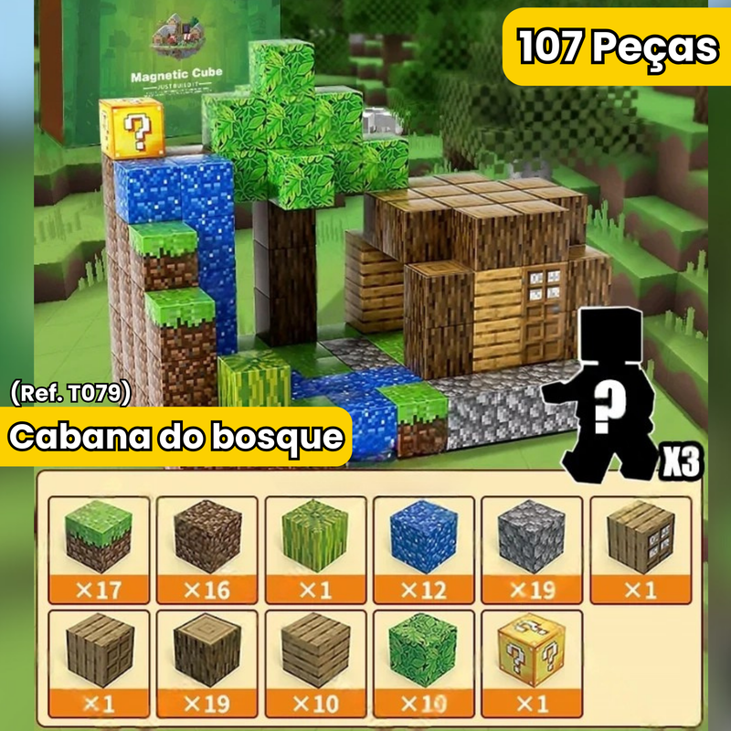 Blocos Magnéticos MineCraft - Vários Modelos