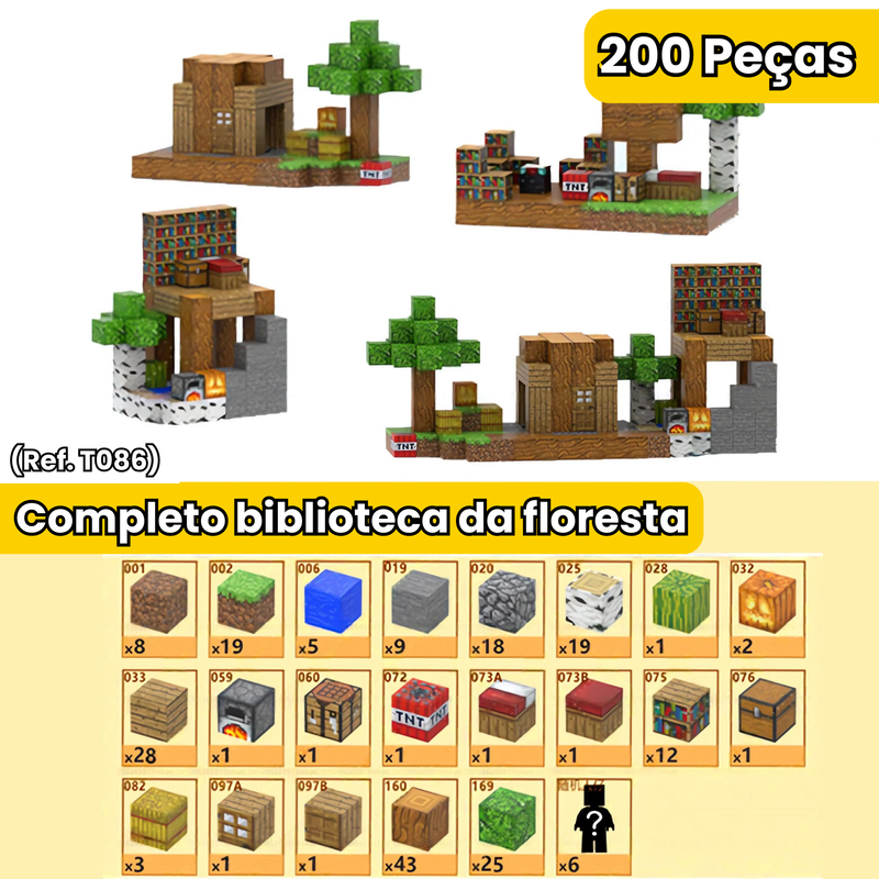 Blocos Magnéticos MineCraft - Vários Modelos