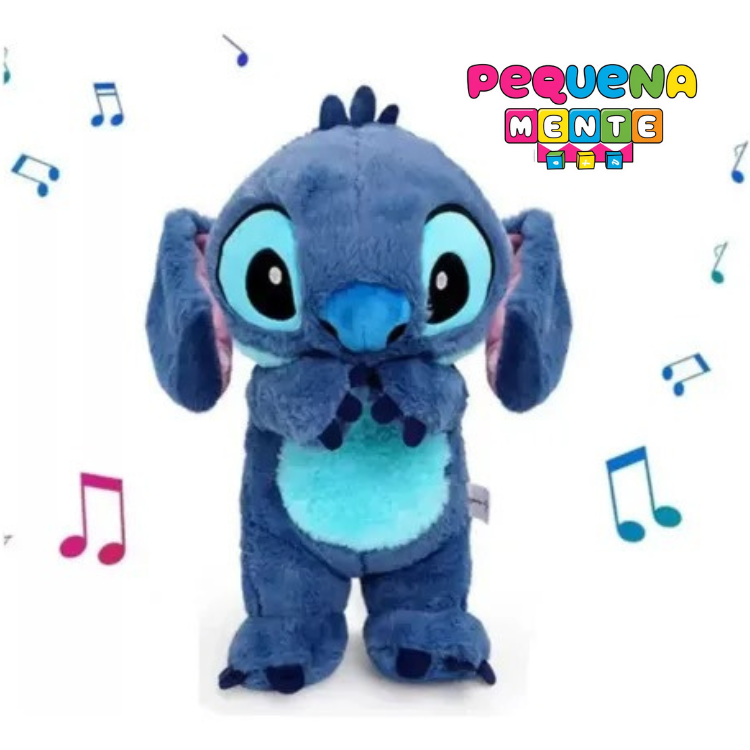 Pelúcia Stitch e Angel Soninho Mágico –  com Luz, Som, Respiração e Hipoalergênico.