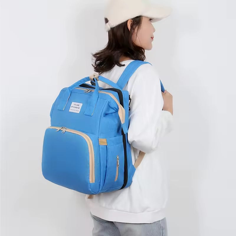 Mochila Maternidade com Berço, Trocador, USB e Térmica – Impermeável