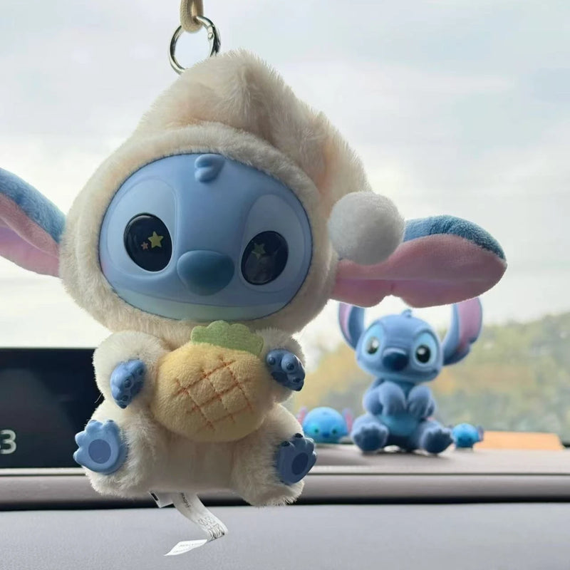 Stitch Disney Pop Mart Labubu - Pelúcia Chaveiro Colecionável