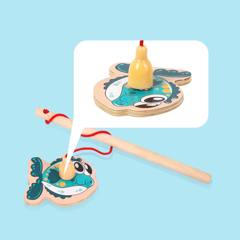 Jogo de Pesca Magnético Oceano – Brinquedo Educativo de Madeira para Crianças