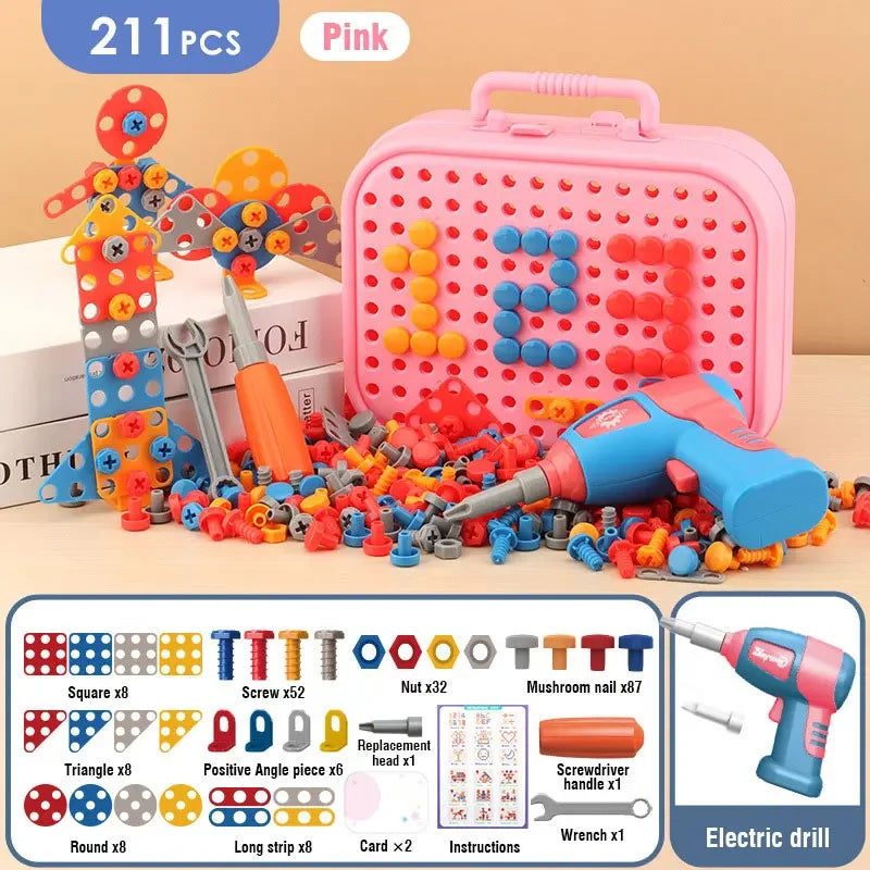 Caixa de Ferramentas Infantil Monta e Desmonta – Brinquedo Educativo com Parafusos e Formas