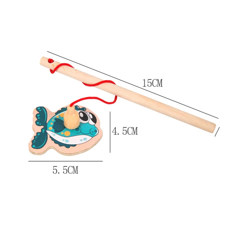 Jogo de Pesca Magnético Oceano – Brinquedo Educativo de Madeira para Crianças