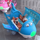 Avião Mágico 360° Infantil com Luzes, Música e Peças Removíveis